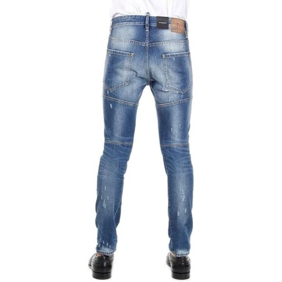 DSQUARED2 Mens Tidy Biker Jeans IT48 W34 Denim S71LA0892S30309470 NWT - Picture 3 of 16